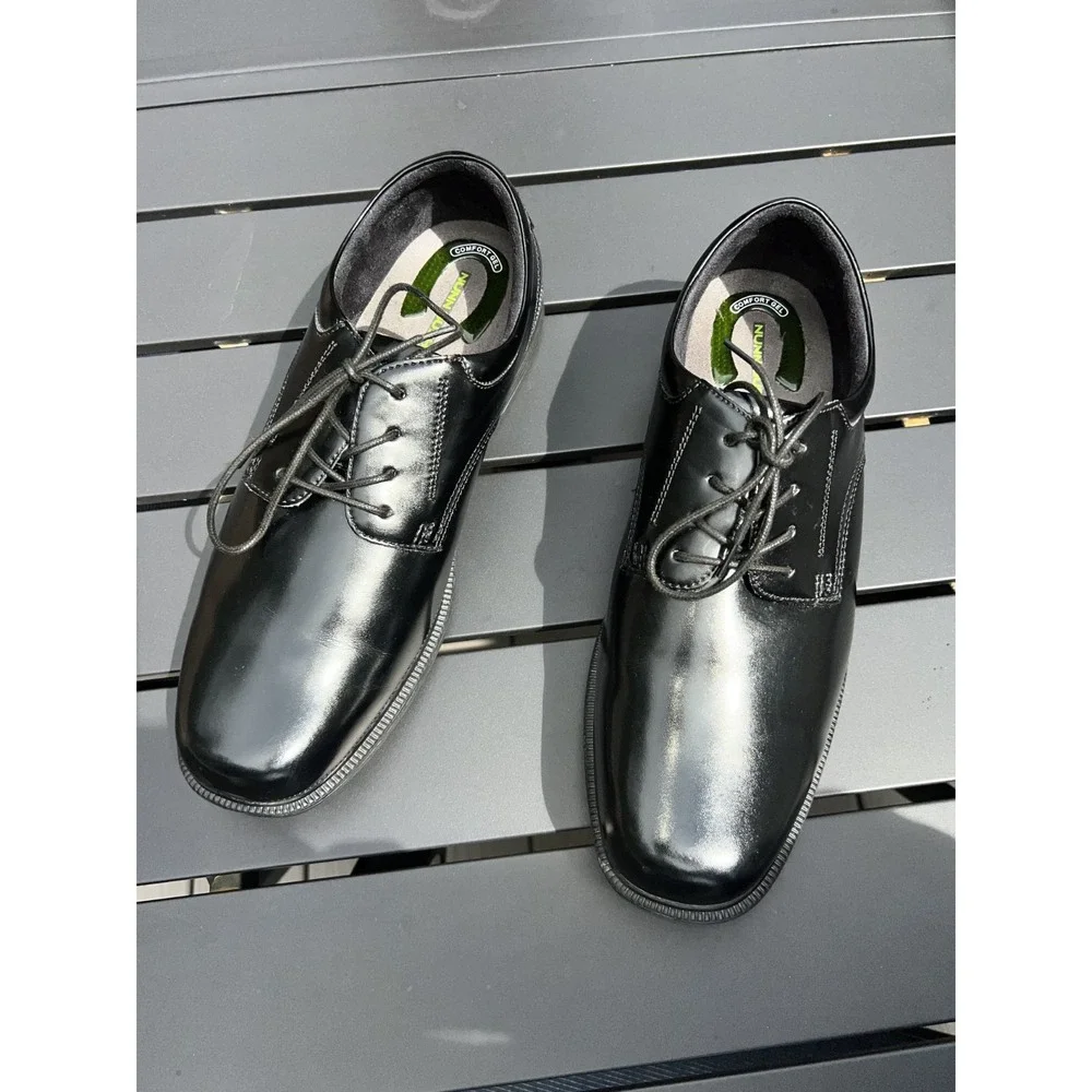 Nunn Bush KORE Comfort Gel Men's Black Leather Oxford Dress Shoes Size 13 M